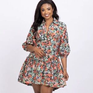 Tuckernuck Cara Cara Silvia Dress, Poppy Fields Size L